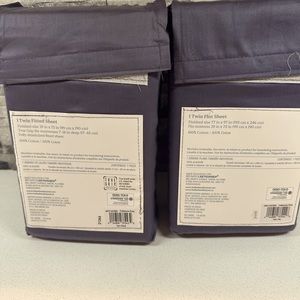 Brand new Nestwell folkstone gray twin fitting and twin flat sheet. Super soft!